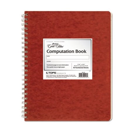 Ampad/ Of Amercn Pd&Ppr Ampad, COMPUTATION BOOK, 4 SQ/IN QUADRILLE RULE, 11.75 X 9.25, ANTIQUE IVORY, 76 SHEETS 22157